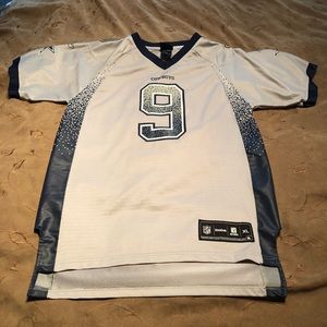 Reebok Dallas Cowboys Tony Romo #9 Snowdrift Jersey Boys XL/Mens Medium